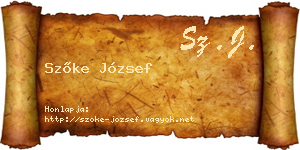 Szőke József névjegykártya